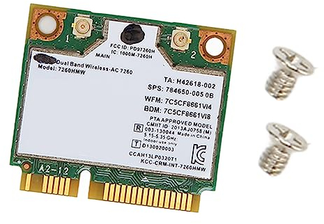 Tarjeta de Red BT4.0 7260HMW, Adaptador WiFi PCIE de Doble Banda de 1200 Mbps, Tarjeta WiFi Mini PCIE Estable para Computadora Portátil, Escritorio, Placa de Control Industrial