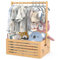 BAMBOOHOMIE Neugeborenen-Geschenk-Holzkiste, Baby-Geschenkkorb mit Griff, Bambus-Dekorbox, Kleiderständer und Aufbewahrungsbox für Babys, Pregnancy Gifts for New Parents (Naturfarbe, Groß)