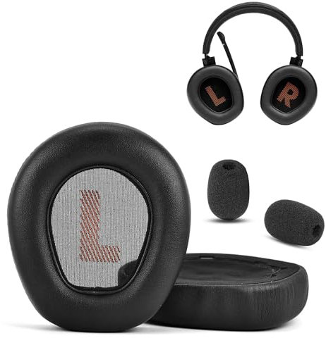 HAIZEEN Almohadillas de oído compatibles con JBL Quantum 400 Auriculares de Gaming con Cable sobre la Oreja Almohadillas de reemplazo (Cuero de proteína/Espuma viscoelástica)