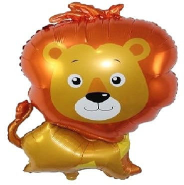 VIKY® Löwe Folienballon Tiere, Löwe Luftballons Tiere Formen, Waldtiere Löwe Geburtstag Luftballons, Dschungel Deko Geburtstag, Löwen Deko Ballon für Kindergeburtstag Deko, Safari Tiere Thema Party