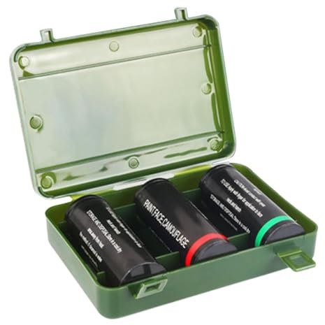 Nbhuiakl Tarnfarbe für das Gesicht, Camouflage-Farbe – Camouflage-Creme für den Außenbereich | 3-farbige Tarnfarbenstäbe, multifunktional, für Jagd, Camping