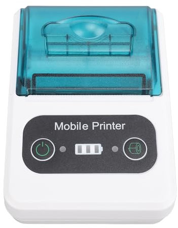 Sxhlseller Bluetooth Thermobondrucker, 58 mm Handheld POS Tintenloser Bondrucker, Tragbarer Kleiner Thermodrucker für Kleine Unternehmen, Büros, Einzelhandelsgeschäfte und Restaurants (Grün