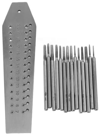 0,7 Mm-2 Mm Gewinde, 14-teiliges Gewindebohrer- und Schneideisen-Set, 0,7 Mm-2 Mm Juwelier- und Uhrmacher-Gewindeschneideisen für die Schmuckherstellung, Uhrenreparatur