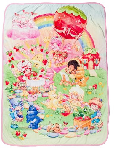 Silver Buffalo Care Bears Fleece-Überwurf, 114,3 x 152,4 cm, weiche und gemütliche Decke, 250 g/m²