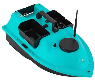 Queeucaer 600M GPS Futterboot Karpfen Angel GPS köderboot mit LCD Fischfinder,Mit GPS mit Lichtleiste 5200 mAh mit Tasche + 2 Elektrik,blau,mit Mais, Ködern, Kunstködern