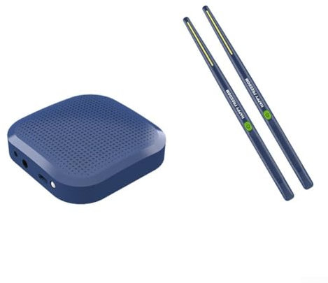 Zilimontt Air 3D Motion Sensing Elektronisches Schlagzeug-Set, tragbares Pocket Drum Kit mit 2 Drumsticks, Virtual Reality Sound, ABS-Material, Marineblau