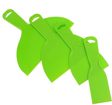 Uonlytech 4 Stück Schaufel Spachtelmasse Für Wandlöcher Autoscheibenreiniger Trockenbau Loch Schwamm Tapetenglättbürste Fensterwischer Für Zuhause Wandwäscher Tapetenentferner Plastik Green