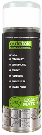 Autotek Professional Exact Match Car Spray Paint - Honda Polar White Aerosol Spray 300ml