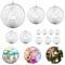 JOZMMZEOOA 12 Pack Mirror Balls Silver Disco Ball Glass Glitter Ball Disco Ball with Hanging Ring Decorations for Party or Dj Dance Light Effect Christmas Photo Props(0.7/1.1/1.9/2.7/3.9 inches)