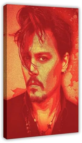 SERHE Johnny Depp 14 Wandbild Leinwand Poster Wanddeko Wohnzimmer Schlafzimmer 20x30cm