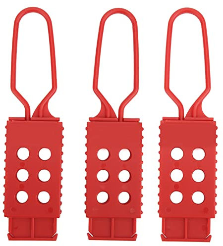 3 Pack Lockout Tagout Hasp, sabotage de ganglien de preuve de sabot, étiquette de verrouillage en acier inoxydable, 6 trous lo to hasp pour le verrouillage de l'isolement