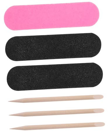 Happyyami 200Piezas Madera Cutículas Limas de Doble Herramientas de Manicura Desechables de Manos y Pies