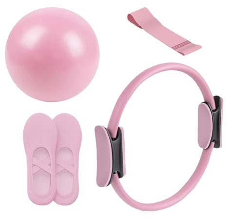 Pilates Ring Set - 4 Pilates Set für Zuhause, Widerstandsband Yoga Ring Pilate Sets Zuhause Für Frauen, Widerstandsband Übungen Für Schwangerschaft Wiederherstellung Studio Und Zuhause