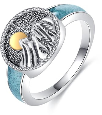 URONE Sankt Michael/Benedict/Christophorus Ring 925 Sterling Silber Erzengel Siegelring Religiöser Schmuck Geschenk für Frauen Männer