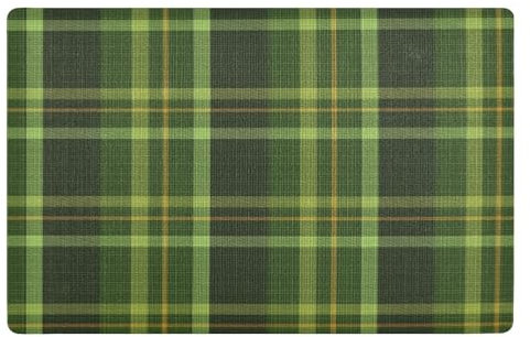 Tiling Green Plaid Fußmatte Haustürmatte rutschfeste Schmutzfangmatten für Eingang, Innen, Küche, 50 x 80 cm