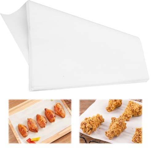 100Pcs Greaseproof Paper Sheets 30x20 cm White Wax Paper for Food Wrapping | Oil Proof Paper, Waterproof Grease Proof Paper, Non Stick Food Packaging Paper for Sandwich/Bread/Cake/Burger