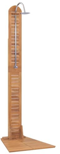 Tomostar Gartendusche, Außenpooldusche, massives Teak, 70 x 75 x 204 cm