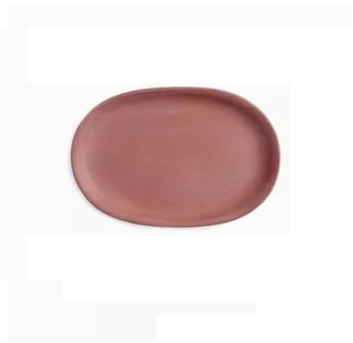 Xumh2024-3 Untersetzer für Blumentöpfe Ovale Keramik-Blumentopfschale, Wasserplatte, Heim- und Gartenbedarf(Red)