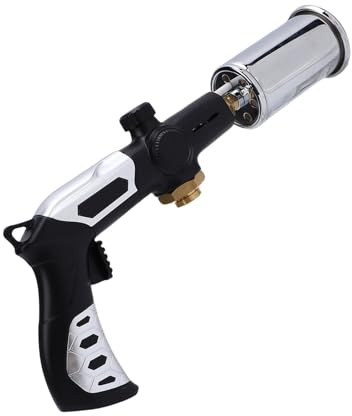 Luocute Powerful Propanes Torch Guns, Kitchen Cooking Torch with 1 Touch Maxs Fire, Charcoal Lighter, Adjustable Blow Torches for Sous Vide, BBQ, Fireplace