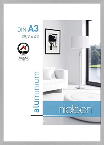 nielsen Aluminium Bilderrahmen C2-B1, 29,7x42 cm (A3), Struktur Silber Matt