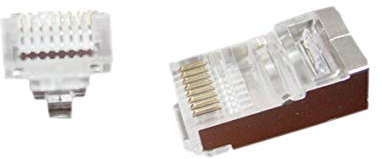 Gembird LC-PTF-01/100 RJ-45 Braun, Silber, transparent, Kabelverbinder (RJ-45, Braun, Silber, Transparent, F/UTP (FTP), Gold, CE, ISO 9002, 17 g)