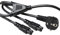 ACT Netzkabel 3 Polig 1.80m, CEE7/7 Netzkabel + 2X C5 Netz Y-Kabel, C5 Kabel, Stromkabel Type F, für Notebook Ladegerät– AK5208