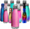 CHILLOUT LIFE Stainless Steel Kids School Bottle: 12 oz Double Wall Insulated Cola Shape for Cold & Warm Drinks, BPA Free Metal Sports Bottle for Boys, Girls & Women