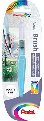 PENTEL Lot de 3 Pinceaux Aquash à réserve d'eau contenance 10 ml poils synthétiques pointe fine
