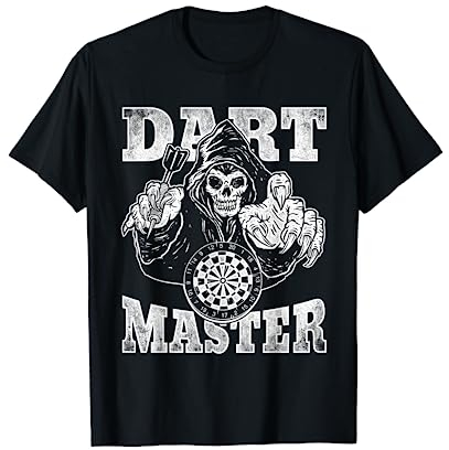 Dart Master Totenkopf Dart Spieler Geschenk Dartpfeil Sport T-Shirt