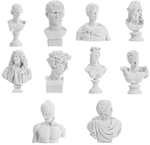 BESPORTBLE 10 Stück Harz Skizze Figuren Mini Gips Statue Replik Aphrodite Griechische Göttin Büste Statue Home Office Kunst Dekor