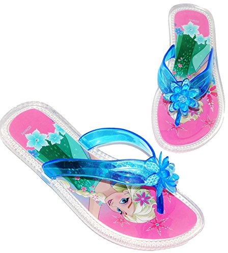 alles-meine.de GmbH Zehentrenner Sandalen - Gr. 31/32 - die Eiskönigin/Frozen - rutschfeste Schuhe Schuh/Badeschuhe mit Profilsohle - für Kinder - Mädchen/Hausschuhe P..