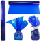 Toptime Geschenkfolie Transparent, 30m x 40cm Rolle Blaue Cellophanfolie, 2.3 Mil Zellophanfolie für Geschenk- und Blumenverpackungen, Durchsichtiges Geschenkpapier für Geburtstag, Weihnachten, Party
