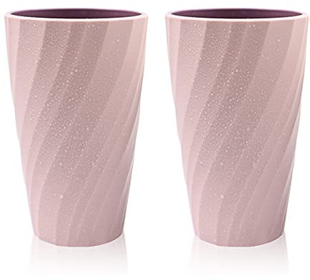 2Pack Unbreakable Toothbrush Cup Bathroom Tumbler , Soft and Durable, Bathroom Cup Toothbrush Tumbler Toothbrush Holder (Pink)
