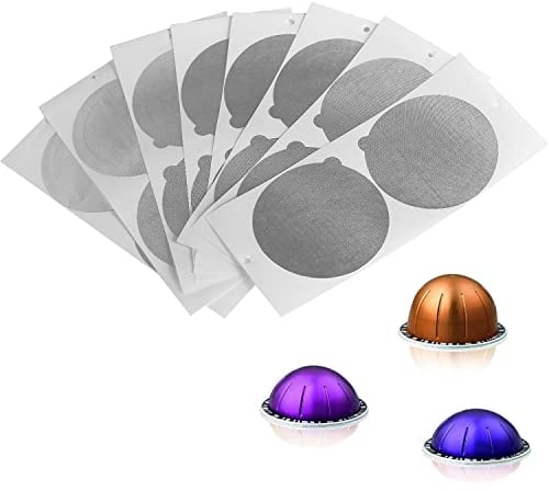 100 PCS Coffee Pods Seal Lids Reusable Aluminum Foil Sticker Seals Lids 62MM Compatible with Nespresso Vertuoline Pods Coffee Capsules