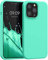 Captor Cover Custodia Colorata in Silicone Liquido per Apple iPhone 13 Pro 6.1 Protezione Alta Qualità Con Bordo Rialzato per Schermo e Fotocamera Sottile Morbida con Microfibra Interna (Verde)