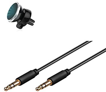 Pack Voiture pour ZTE Axon 30 Smartphone (Support Voiture Magnetique + Cable Double Jack Musique) Universel