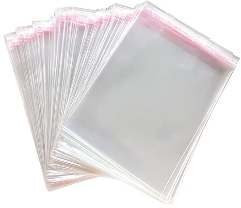 Zydiwo 300 Stück Transparente Cellophanbeutel Aufkleber Tasche Kleine Plastiktüte OPP für Konfetti Schmuck Geschenk Puppe (13 * 18cm)