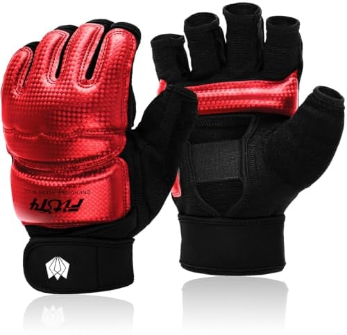 FitsT4 Sports MMA Handschuhe Boxhandschuhe gepolstert Trainingshandschuhe | Robuste Schutzpolsterung und sind ideal fürs Training in Taekwondo, Kickboxen sowie ähnlichen Kampfsportarten