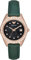 Emporio Armani Watch for Women, Quartz Movement and 36mm Case Size with Stainless Steel, Leather or Silicone Strap Roségoldton und grüner Glitter, 36MM
