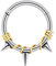 Longbeauty 16G 1.2mm Edelstahl Piercing Ringe Segmentring Clicker Nasenringe Ohrringe Nahtlose Hoops Spikes für Tragus Knorpel Septum Helix, 8mm, Silber/Gold