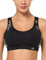 Yvette Damen Sport BH Starker Halt Große Größe Gekreuzt Rücken Gepolstert Fitness Lauf Joggen Yoga Bra,Black/Leopard Print,95D