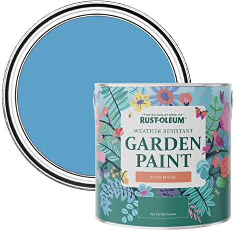 Rust-Oleum Blue Mould-Resistant Garden Paint In Satin Finish - Cerulean 2.5L