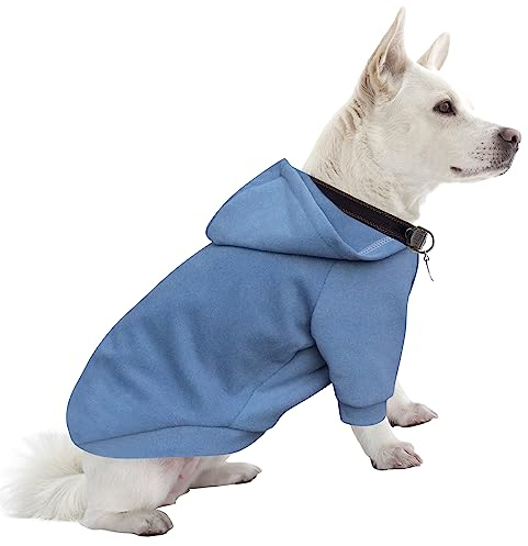 HuaLiSiJi Hunde Hoodie Hunde Sweatshirt Hundepullover mit Kapuze Hundepullover Kleine Hunde, Warm und Leicht, Mit Einer Weichen Textur, Leicht zu Tragen und Hellen Farben (XXL, Haze Blue)