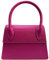Modarno Sac à main femme trapèze en cuir véritable dollar 21x8x16 cm, fuchsia, S