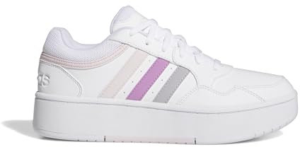 adidas Femme Hoops 3.0 Bold Shoes Chaussures, Cloud White/preloved Purple/Almost Pink, 40 EU