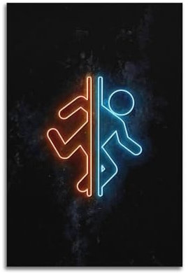 ceok Portal Gaming Schlafzimmer Videospiel Themed Gamer Film Poster Wandkunst Dekor Druck Bild Gemälde für Wohnzimmer Schlafzimmer Dekoration 30 x 45 cm Unrahmen