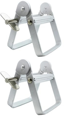 2PCS Toothpaste Squeezer, Aluminum Alloy Toothpaste Tube Squeezer Paint Tube Wringer for Toothpaste, Face Creams, Hand Creams, Shampoos, Shower Gels