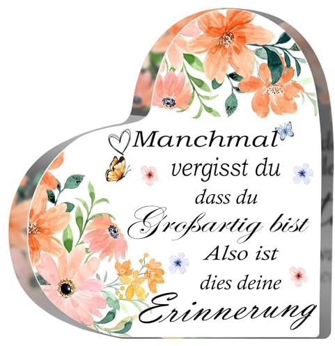 Geschenke FüR Frauen,Geburtstagsgeschenk FüR Frauen,Frauen Geschenk,Gravierte Liebe Herz Acryl Plaque Frauen Geschenk, Geschenke FüR Schwester Freundin,Geschenk FüR Frauen