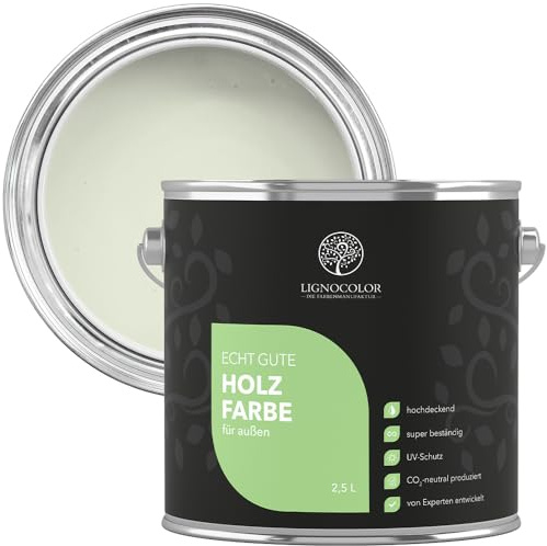Lignocolor Holzfarbe Außen matt | wetterfeste Farbe für den Außenbereich (Frosty Green matt, 750ml) | hochdeckend & hochbeständig