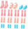 HEMOTON 15 Paare Schuhe Puppenschuhe Selber Machen Kinderspielzeug Modepuppe Bastelschuhe Spielzeug Mini Hoch Miniatur-Schuhe Kleinkind Verschleißfeste Schuhe Universal- Plastik